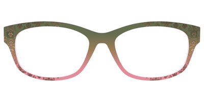 The Olive to Rose Trellis with Champagne Foil - Front Top Thumbnail - Pair Eyewear