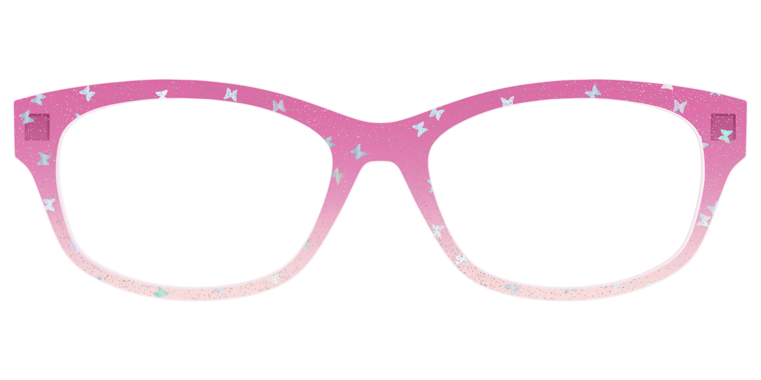 The Pink Butterfly Sparkle Crystal - Front Top Image - Pair Eyewear