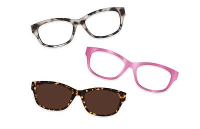 Pink Clear Rose Gold Metal - Set - Product Thumbnail 1 - Pair Eyewear
