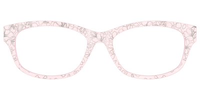 The Pink Shimmer Petals with Silver Foil - Front Top Thumbnail - Pair Eyewear