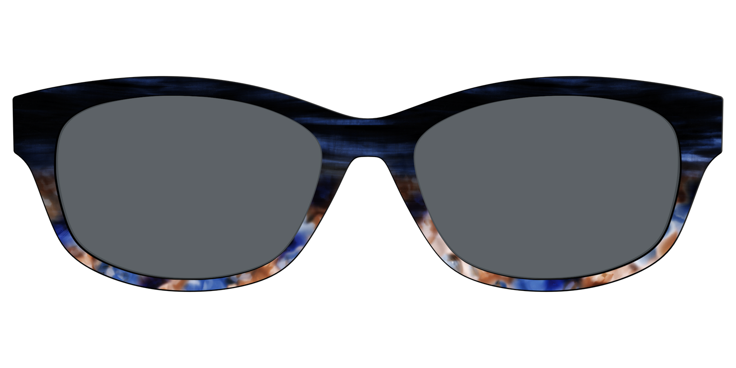 The Polarized Blue Horn Tortoise Sun Top - Front Top Image - Pair Eyewear