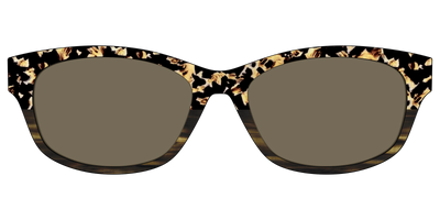 The Polarized Caramel Tortoise Horn Split Sun Top - Front Top Thumbnail - Pair Eyewear