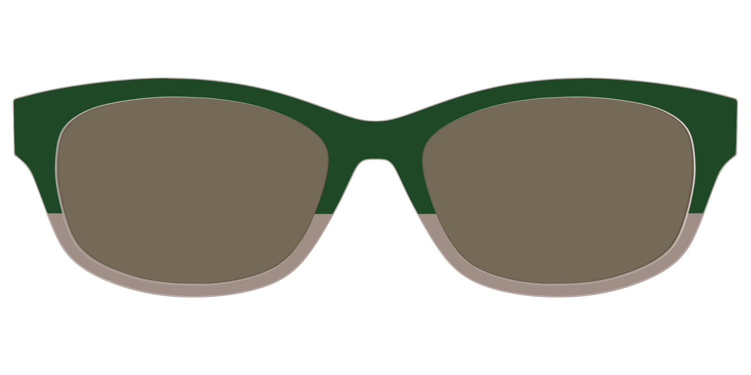 The Polarized Cedar & Sap Crystal Split Sun Top - Front Top Image - Pair Eyewear