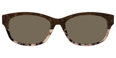 The Polarized Dark Oak Tortoise Split Sun Top - Front Top Thumbnail - Pair Eyewear