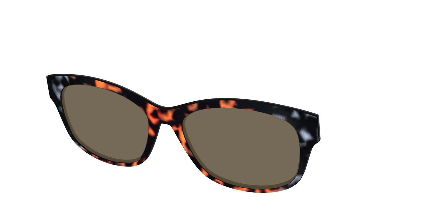 The Polarized Gray & Amber Tortoise Sun Top - Angle Top Image - Pair Eyewear