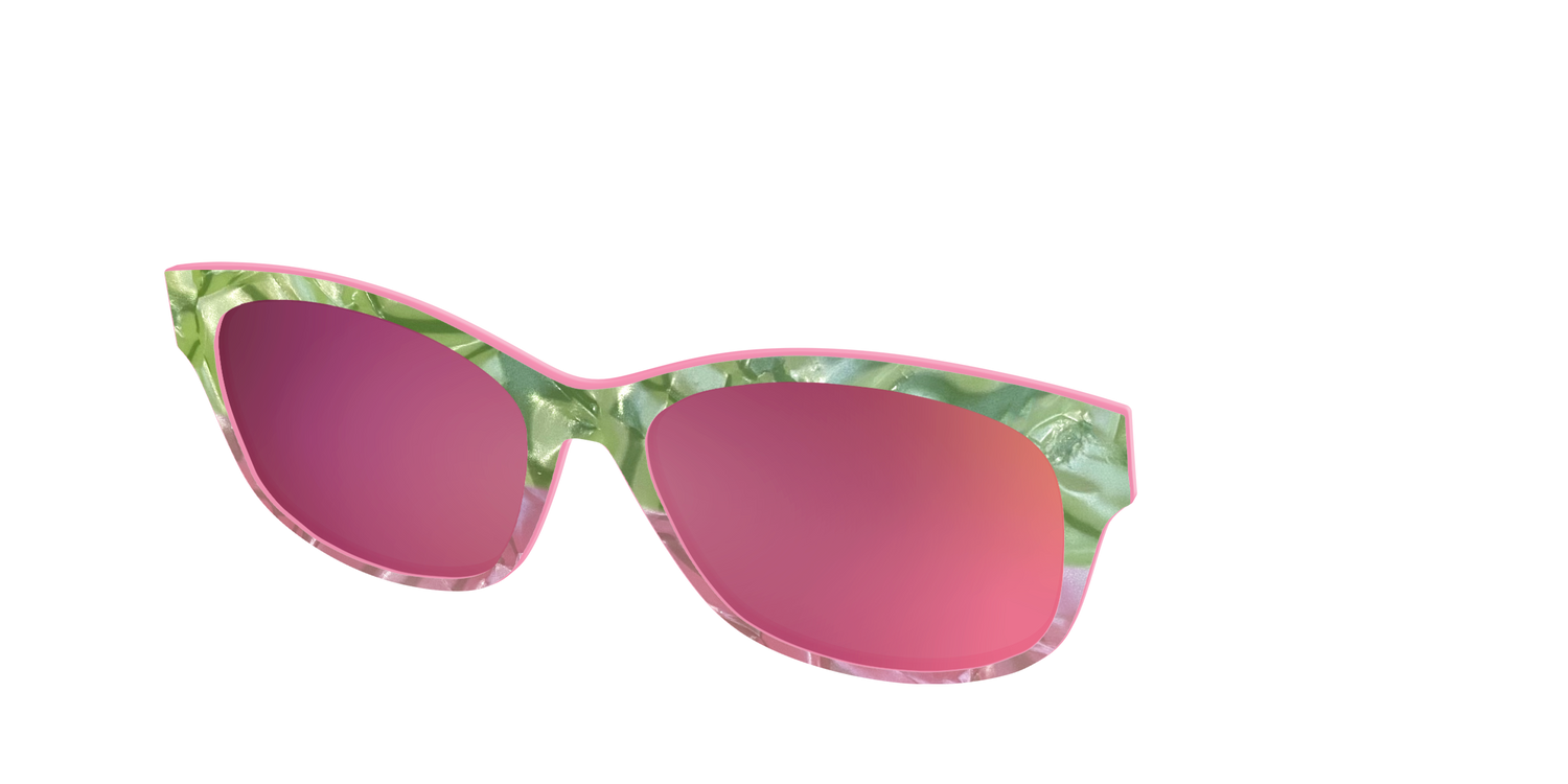 The Polarized Kiwi & Guava Pearl Sun Top - Angle Top Image - Pair Eyewear