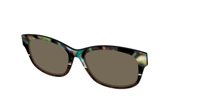 The Polarized Mirage Split with Gold Foil Sun Top - Angle Top Thumbnail - Pair Eyewear