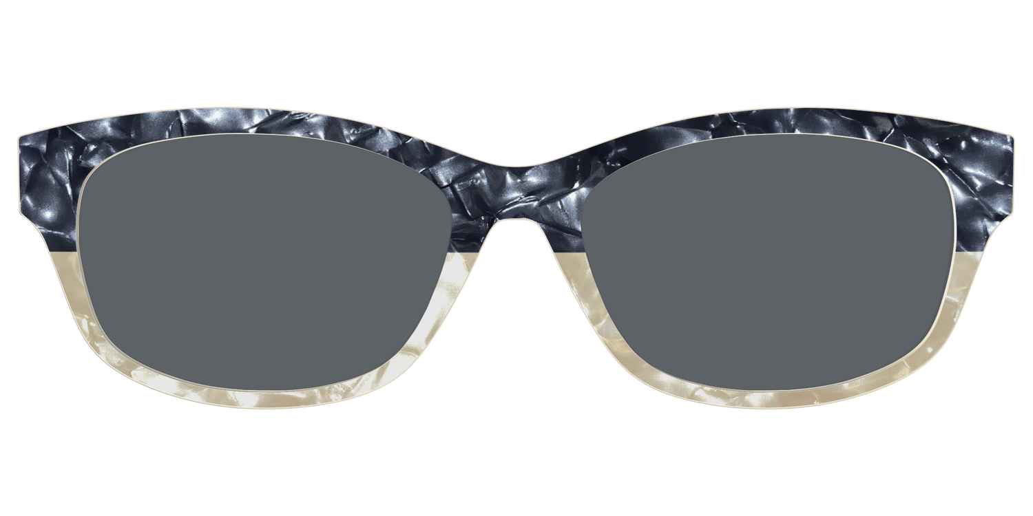 The Polarized Navy to Taupe Pearl Split Sun Top - Front Top Image - Pair Eyewear