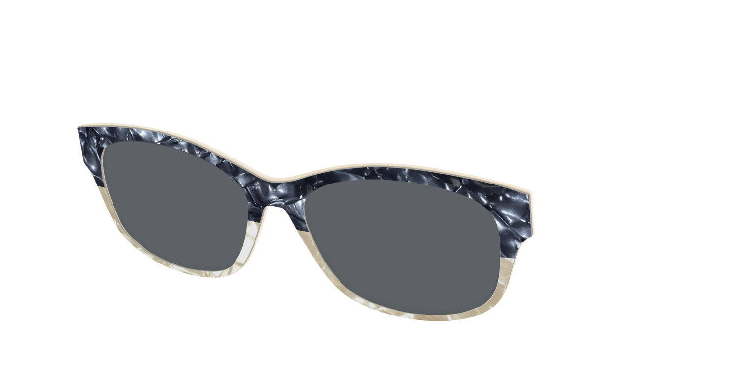 The Polarized Navy to Taupe Pearl Split Sun Top - Angle Top Image - Pair Eyewear
