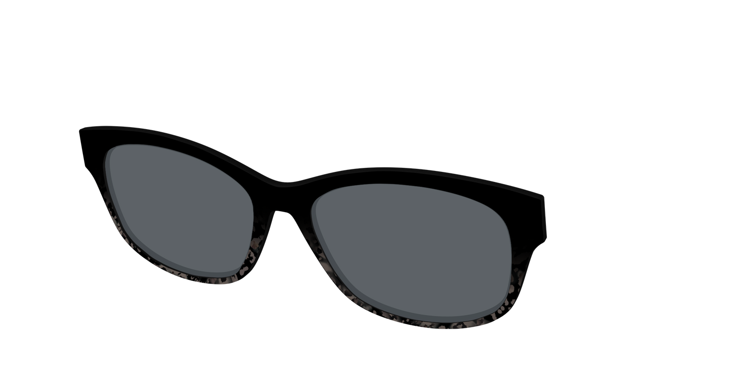 The Polarized Shaded Tortoise Sun Top - Angle Top Image - Pair Eyewear