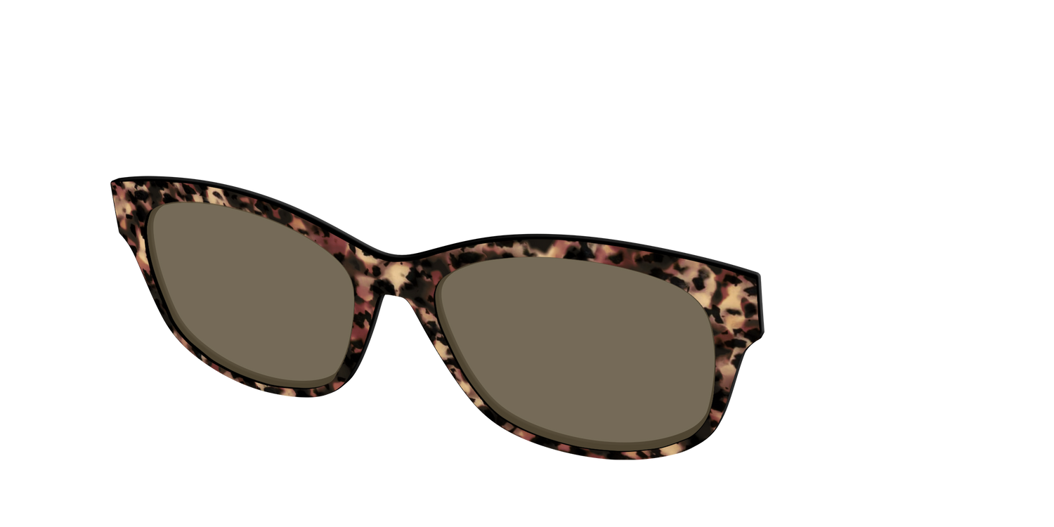 The Polarized Sienna Tortoise Sun Top - Angle Top Image - Pair Eyewear