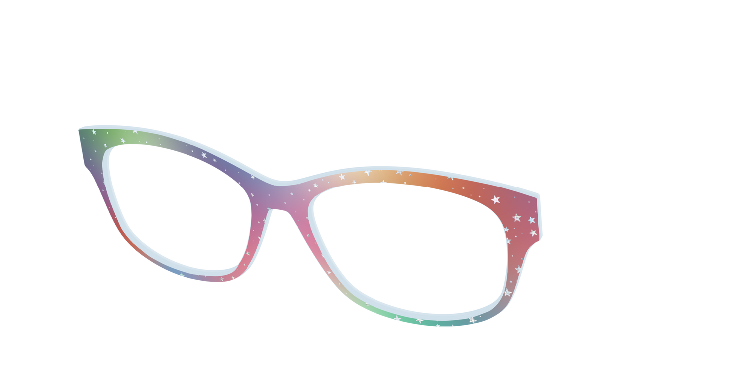 The Rainbow Holographic Celestial - Angle Top Image - Pair Eyewear