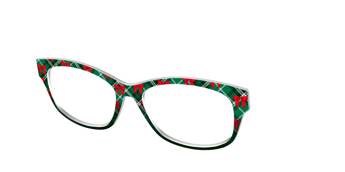 The Ribbon-Clad Plaid - Angle Top Image - Pair Eyewear