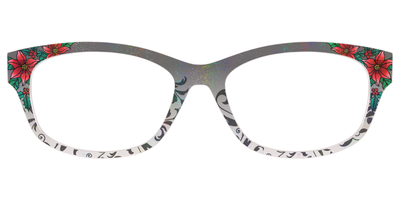 The Romantic Poinsettia Holographic Crystal - Front Top Thumbnail - Pair Eyewear