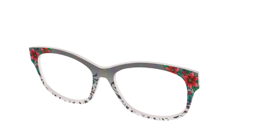The Romantic Poinsettia Holographic Crystal - Angle Top Thumbnail - Pair Eyewear