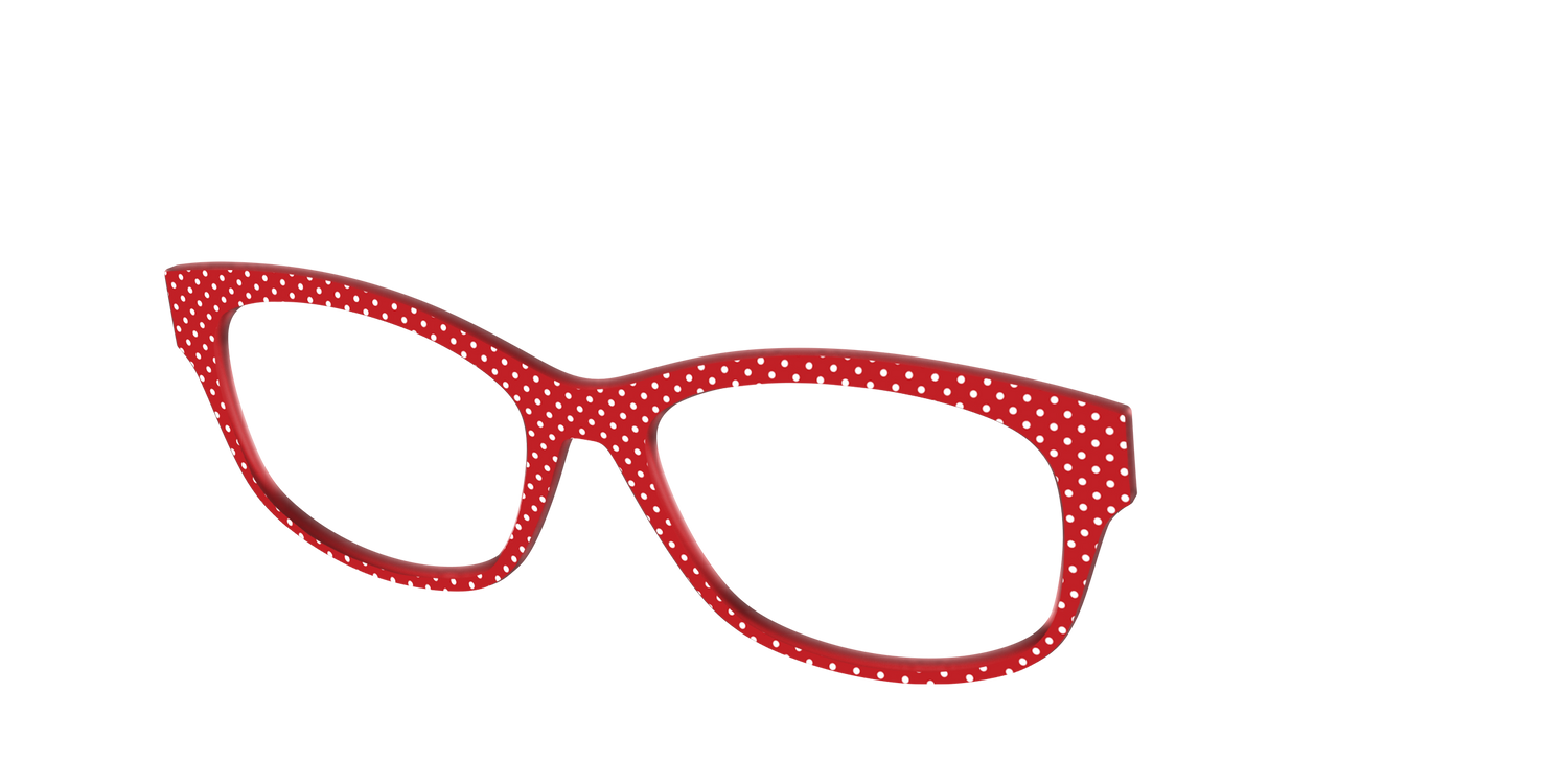 The Ruby Pin Dot - Angle Top Image - Pair Eyewear