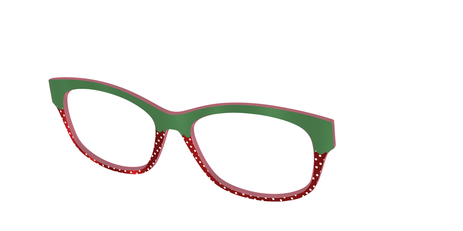 The Shimmer Strawberry - Angle Top Image - Pair Eyewear