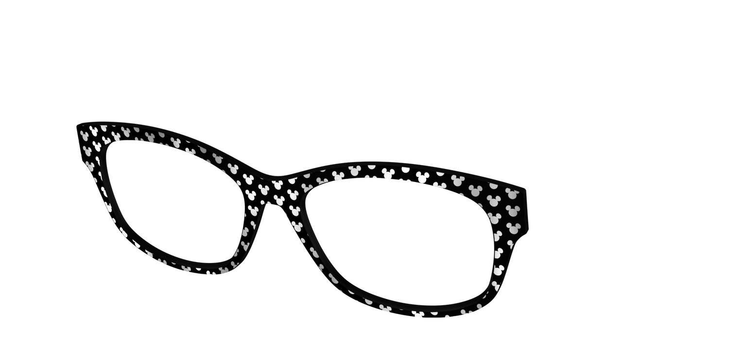 The Silver Foil Mickey - Angle Top Image - Pair Eyewear