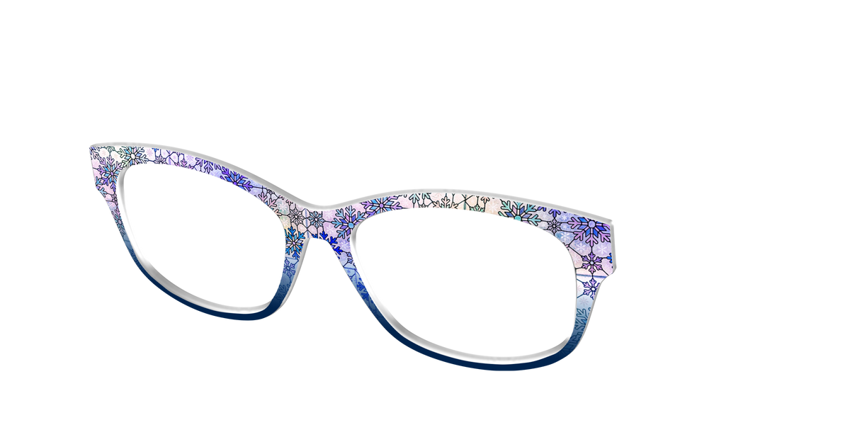 The Snowfall Stained Glass - Angle Top Image - Pair Eyewear