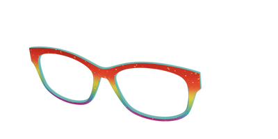 The Spectrum Gradient with Gold Flakes - Angle Top Thumbnail - Pair Eyewear