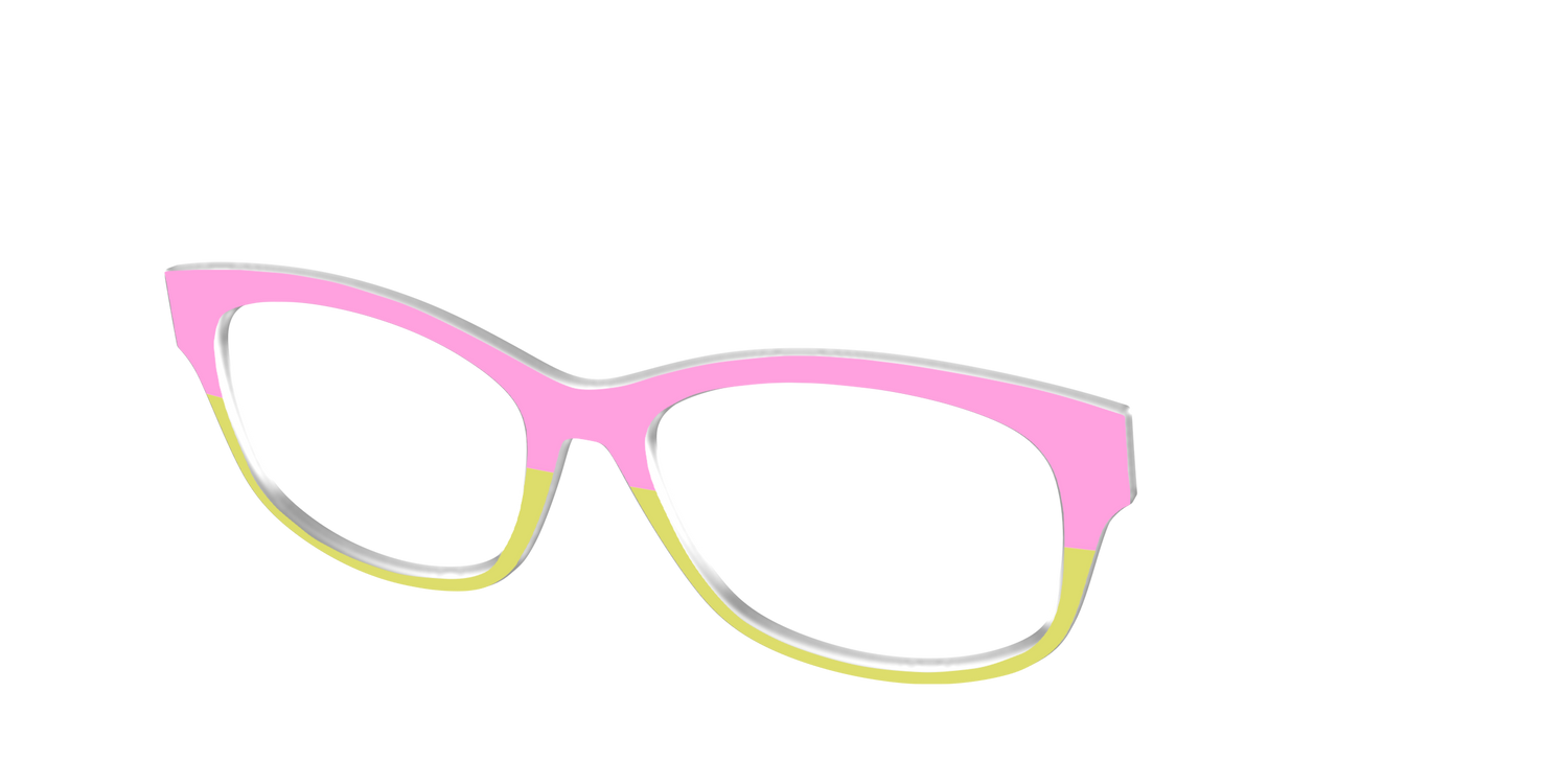 The Sweet Pea & Chartreuse Split - Angle Top Image - Pair Eyewear