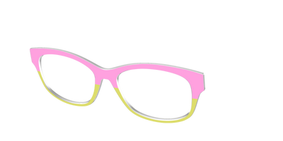 The Sweet Pea & Chartreuse Split - Angle Top Thumbnail - Pair Eyewear