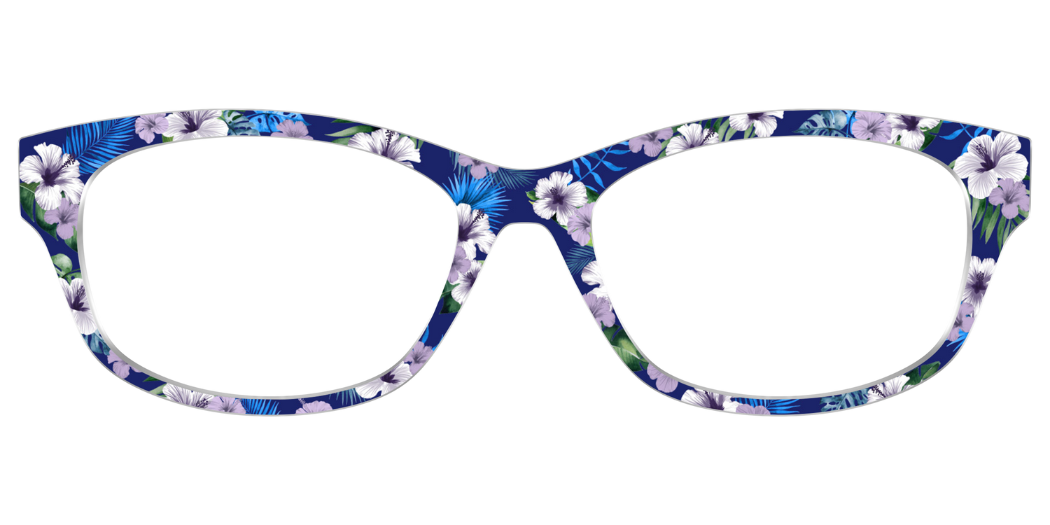 The Tropical Blue Blossoms - Front Top Image - Pair Eyewear