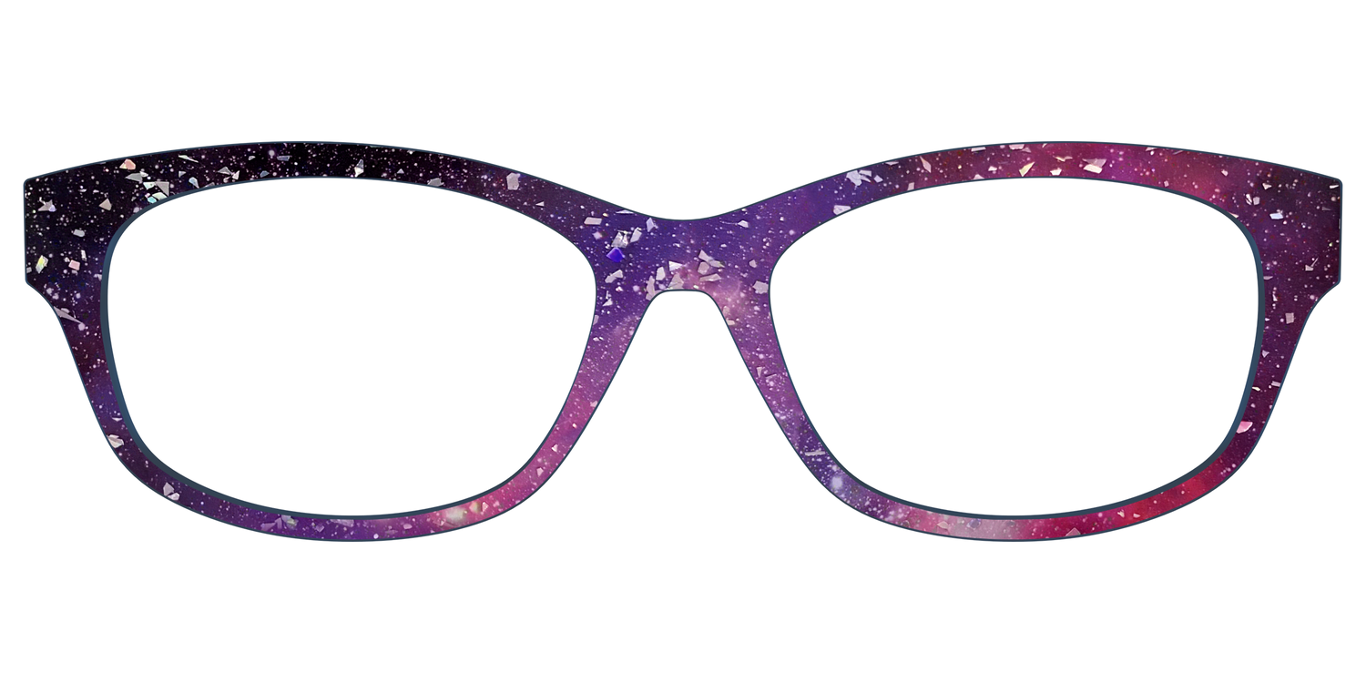 The Twilight Sky with Holographic Glitter - Front Top Image - Pair Eyewear