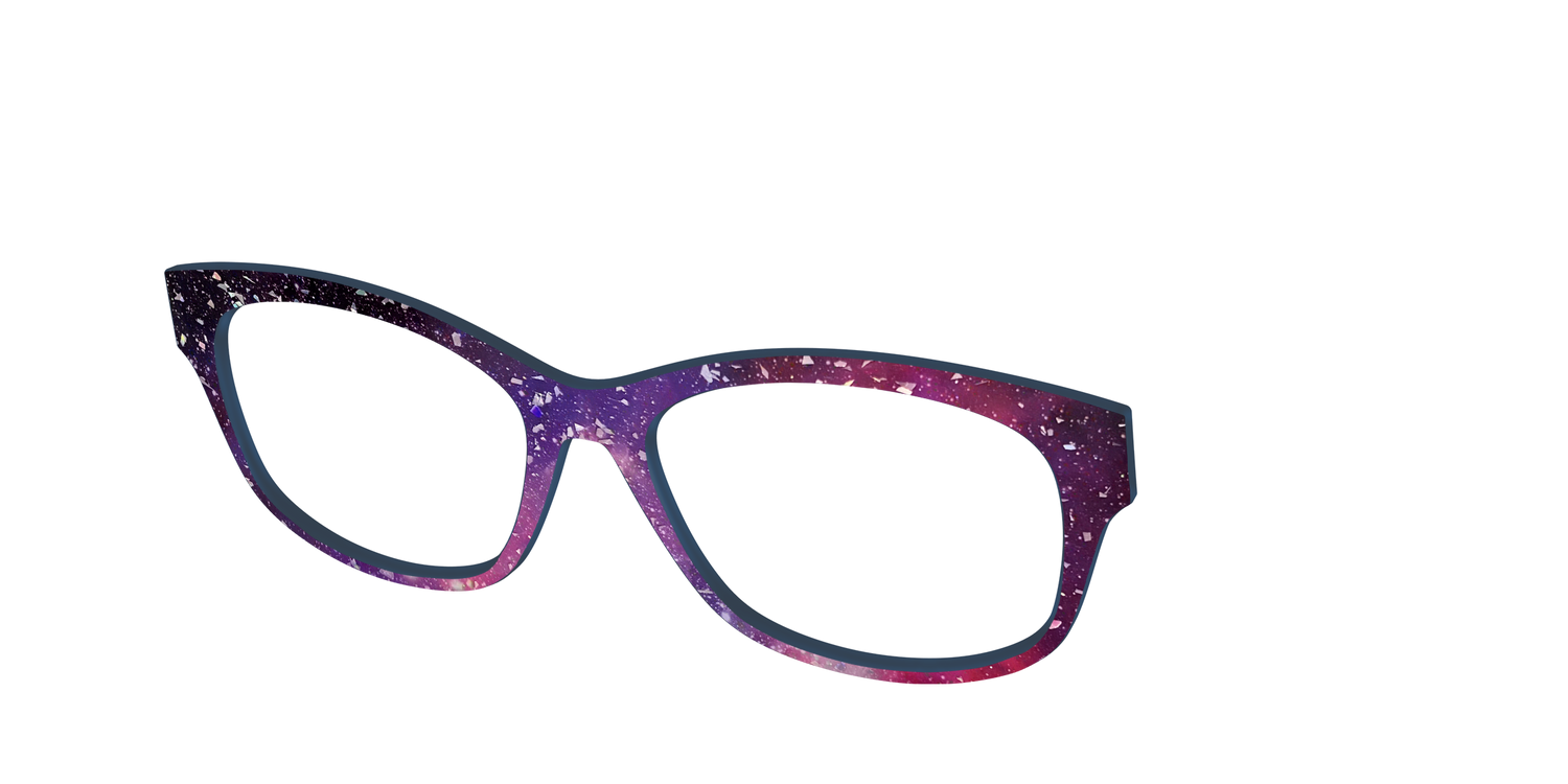 The Twilight Sky with Holographic Glitter - Angle Top Image - Pair Eyewear