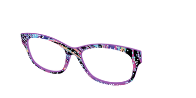 The Vaporwave Marble with Star Glitter - Angle Top Thumbnail - Pair Eyewear