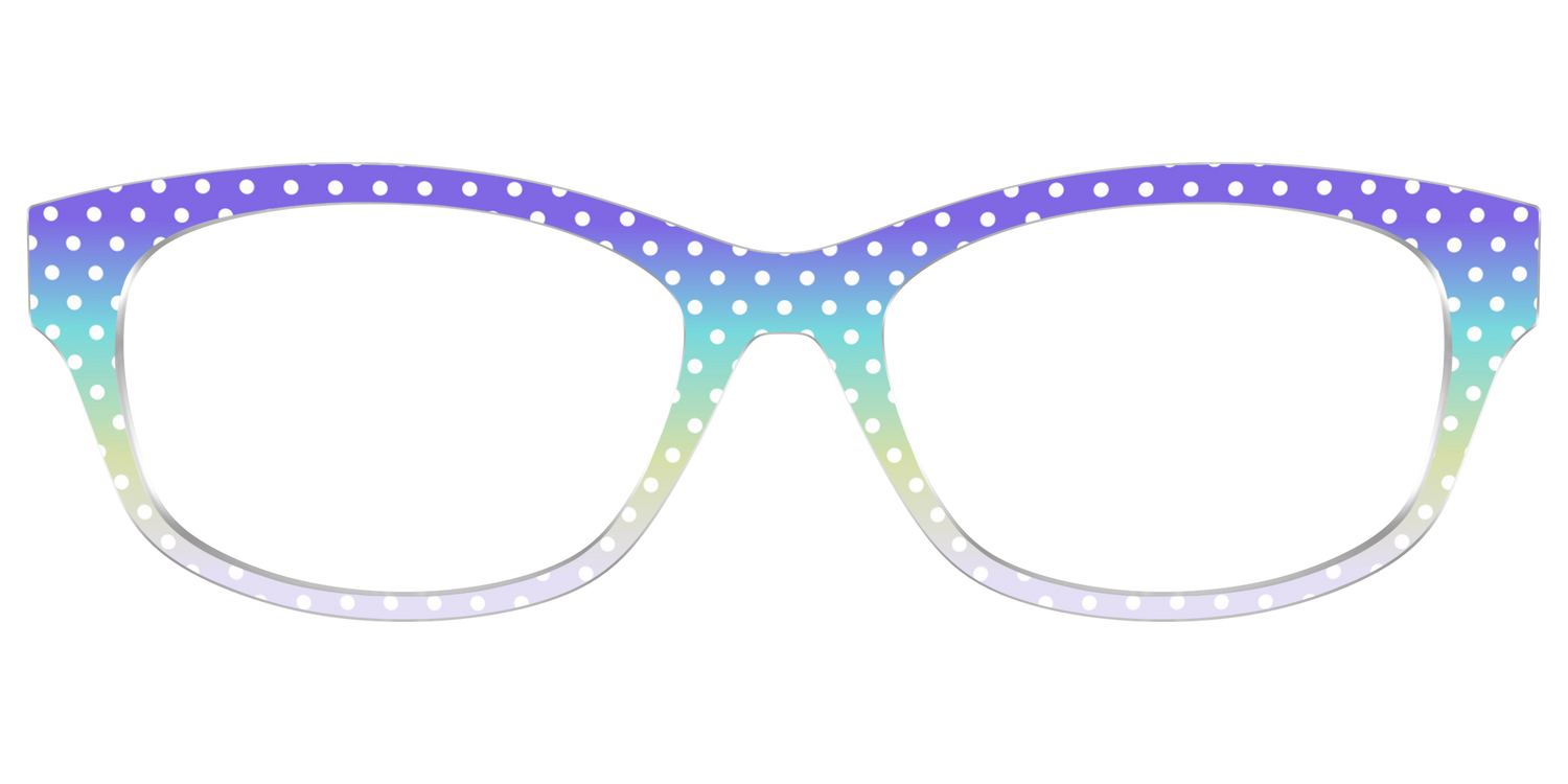 The Violet to Thistle Gradient Polka Dot - Front Top Image - Pair Eyewear