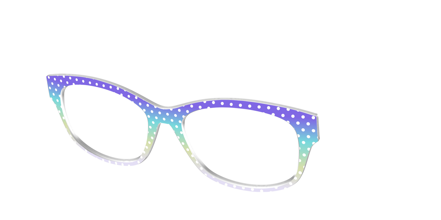 The Violet to Thistle Gradient Polka Dot - Angle Top Image - Pair Eyewear
