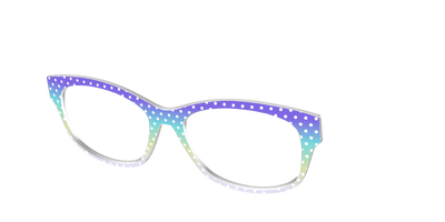 The Violet to Thistle Gradient Polka Dot - Angle Top Thumbnail - Pair Eyewear
