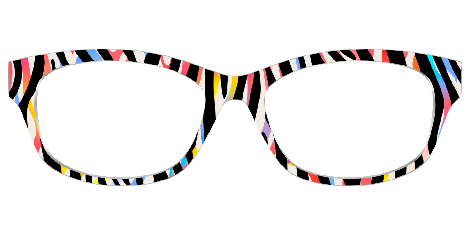 The Vivid Zebra Stripes - Front Top Image - Pair Eyewear