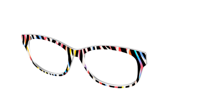 The Vivid Zebra Stripes - Angle Top Thumbnail - Pair Eyewear