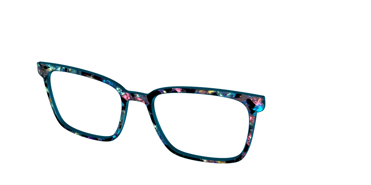 The Black Prismatic Pearl Tortoise - Angle Top Image - Pair Eyewear