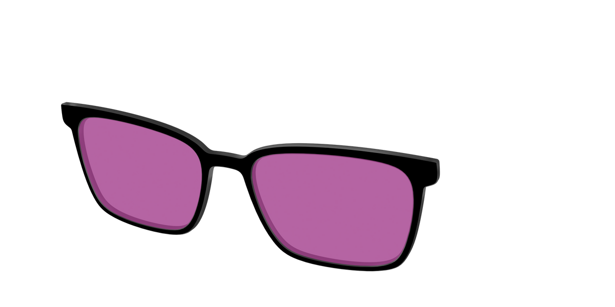 The Black with Violet Golf lens - Angle Top Image - Pair Eyewear