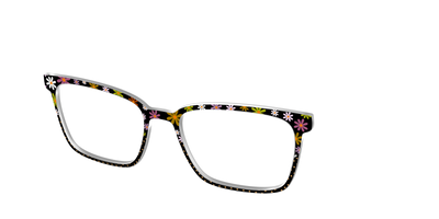 The Daisy Dot Split - Angle Top Thumbnail - Pair Eyewear