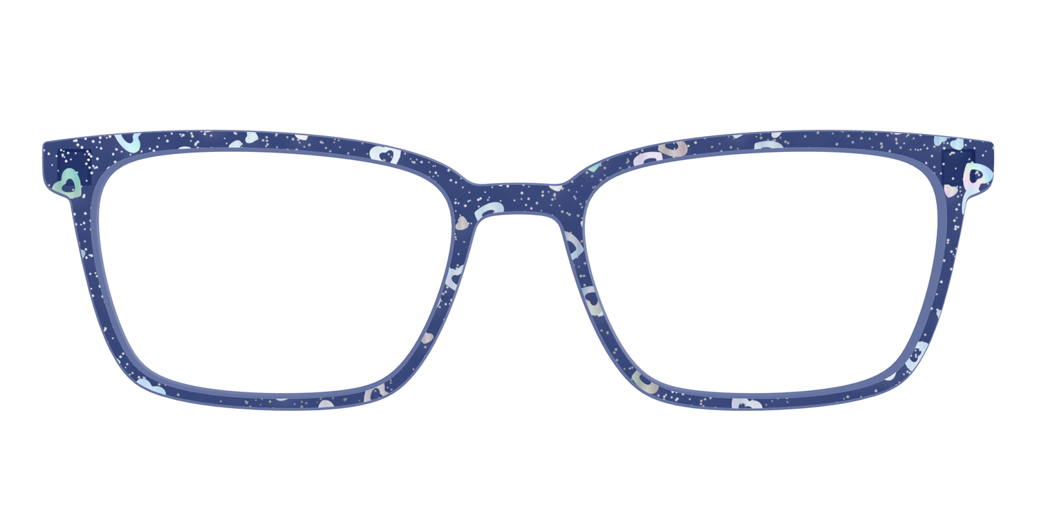 The Denim Heart Glitter Crystal - Front Top Image - Pair Eyewear