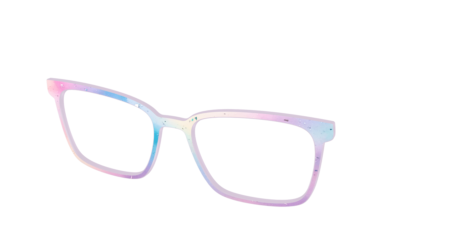 The Dreamy Pastel with Holographic Glitter - Angle Top Image - Pair Eyewear