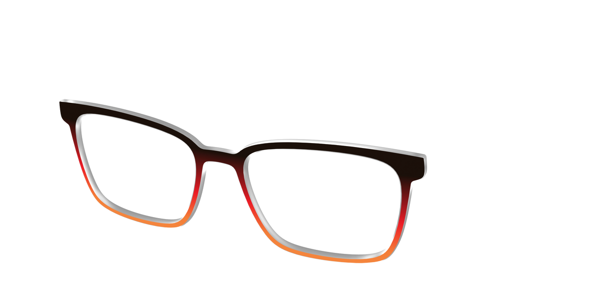 The Espresso to Pumpkin Gradient - Angle Top Image - Pair Eyewear