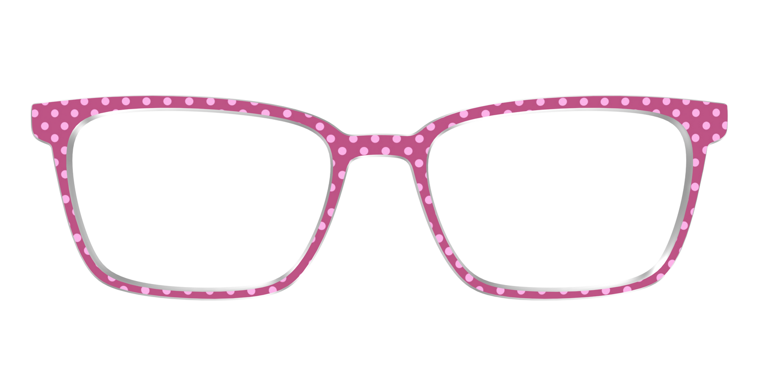 The Fuchsia Polka Dots - Front Top Image - Pair Eyewear