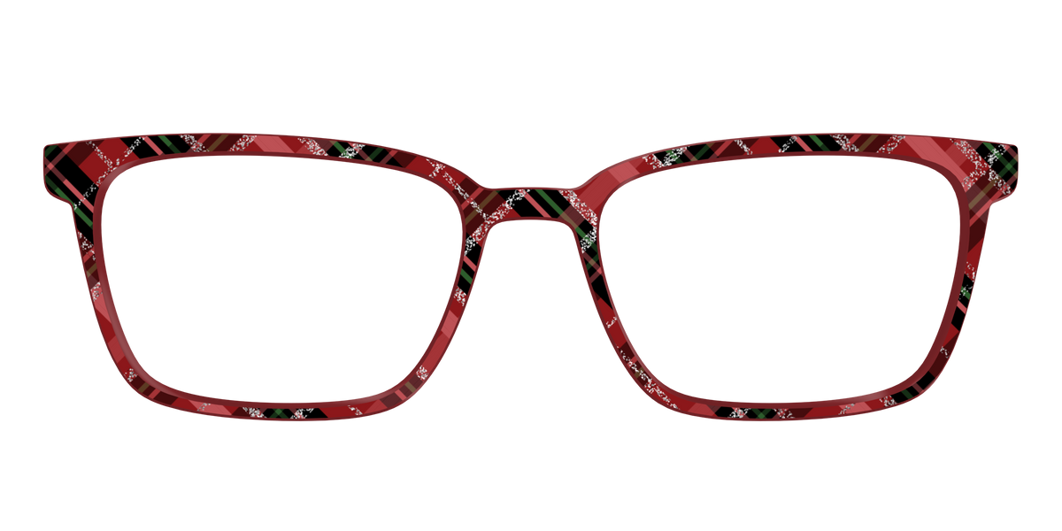 The Holly Plaid with Glitter - Front Top Image - Pair Eyewear
