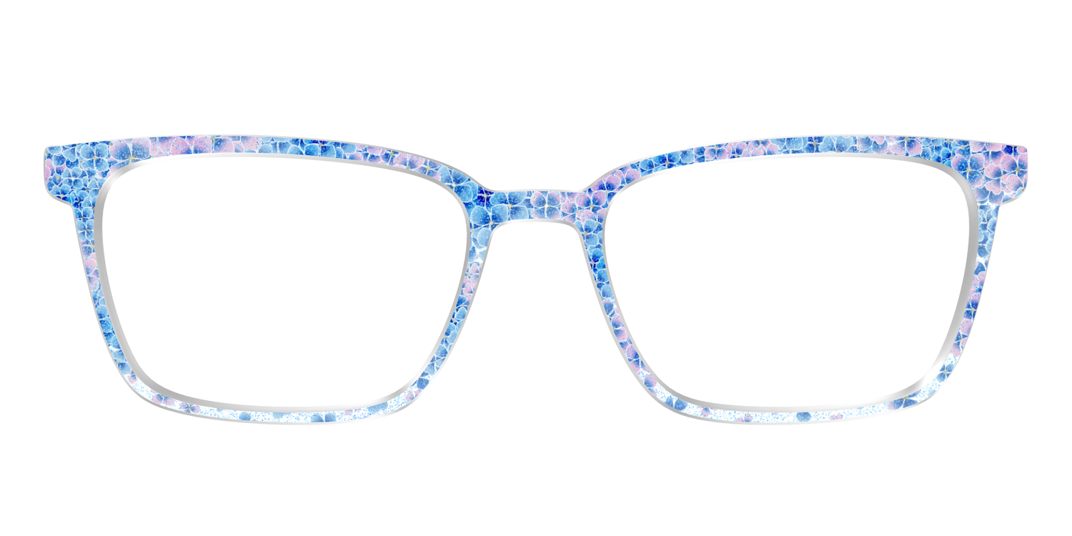 The Hydrangea Confetti Crystal with Gold Foil - Front Top Image - Pair Eyewear