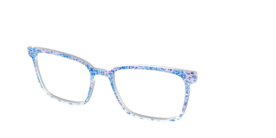 The Hydrangea Confetti Crystal with Gold Foil - Angle Top Thumbnail - Pair Eyewear