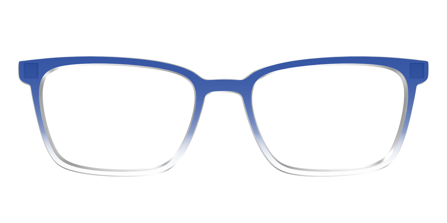 The Indigo Gradient Crystal - Front Top Image - Pair Eyewear