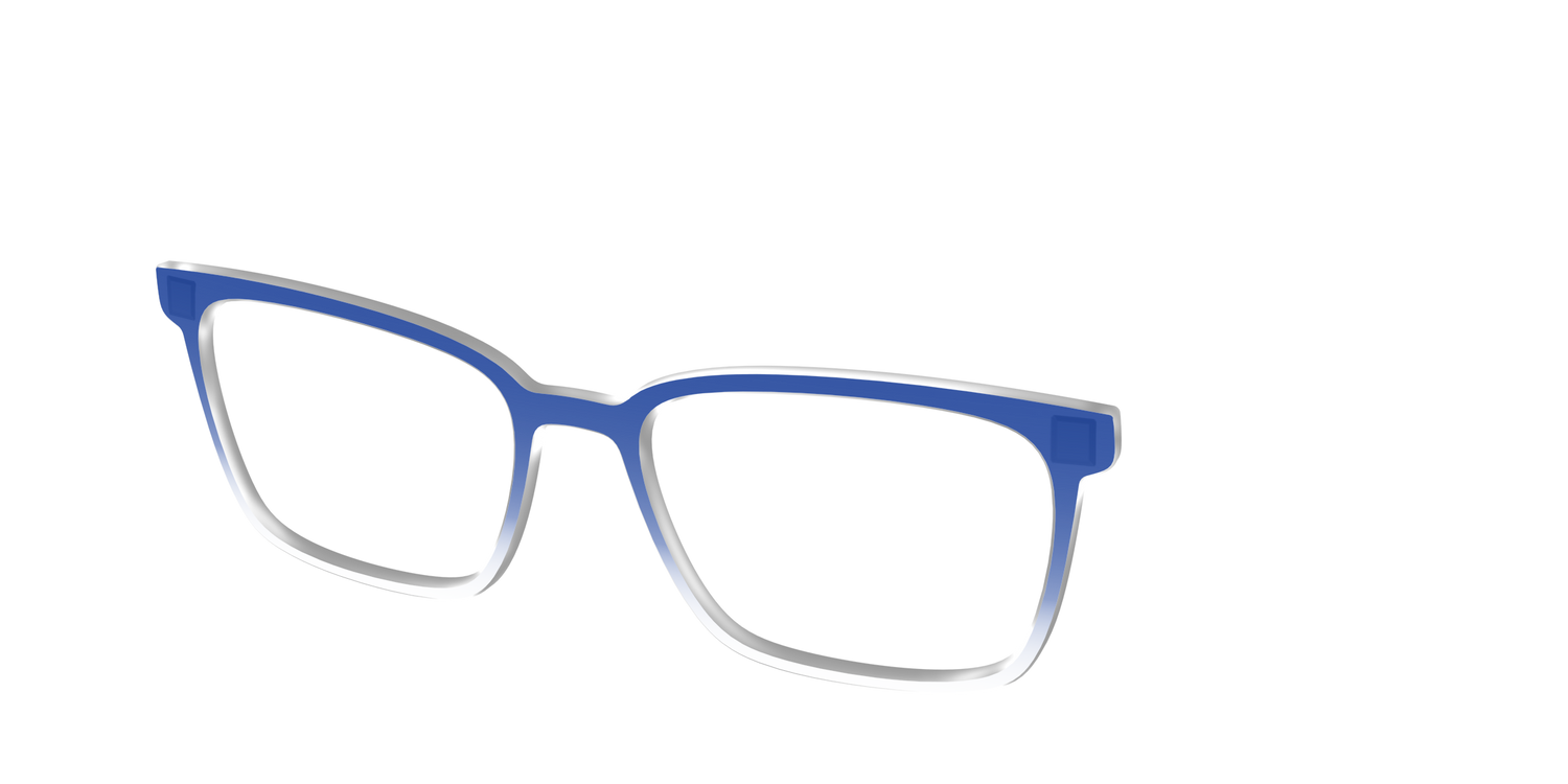 The Indigo Gradient Crystal - Angle Top Image - Pair Eyewear