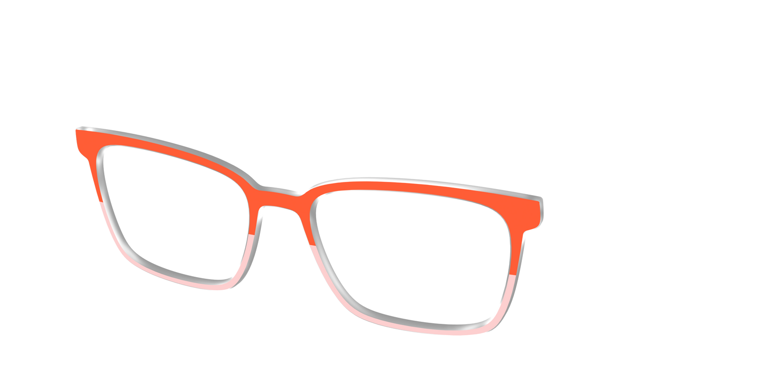 The Jasper & Venetian Pink Split - Angle Top Image - Pair Eyewear
