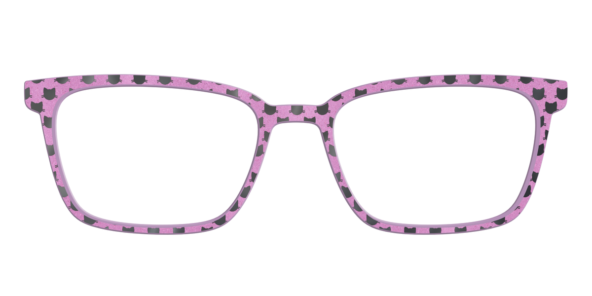 The Mauve Shimmer with Foil Cats - Front Top Image - Pair Eyewear