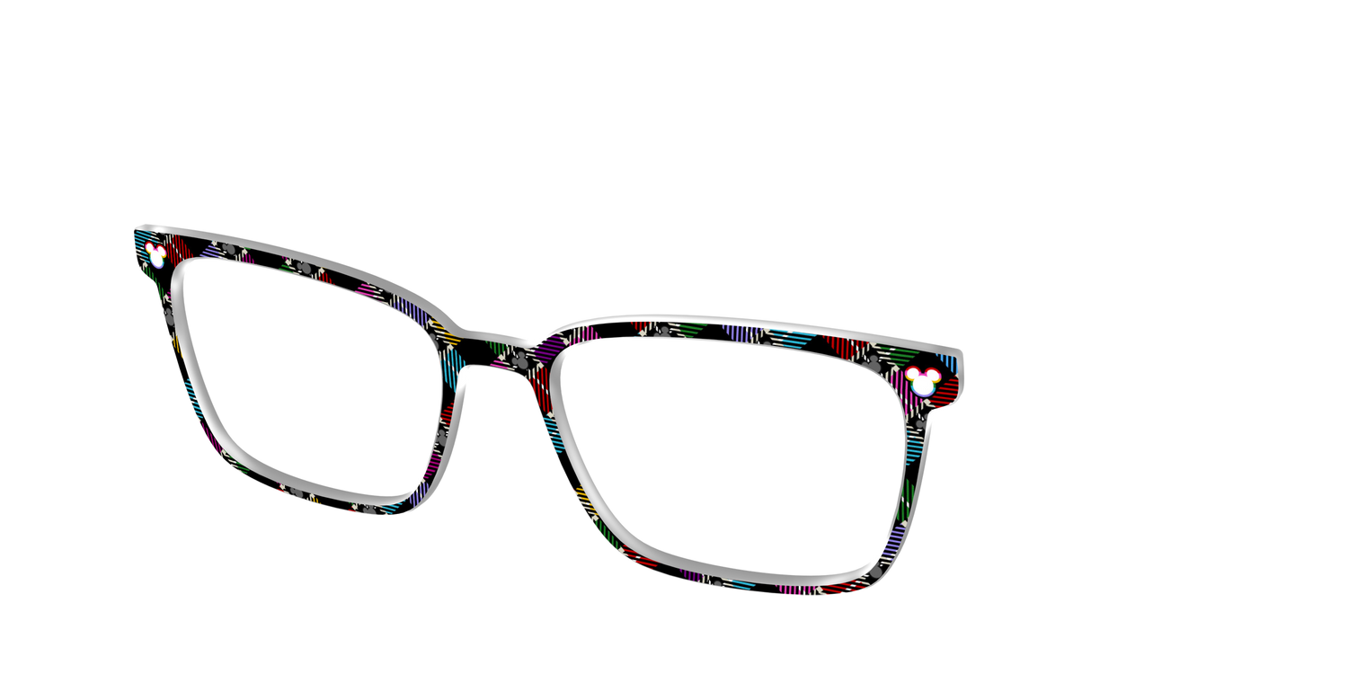 The Mickey Plaid - Angle Top Image - Pair Eyewear